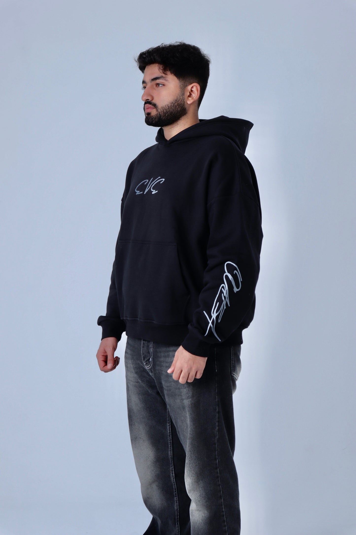 EVE's Grey on Black Hoodie