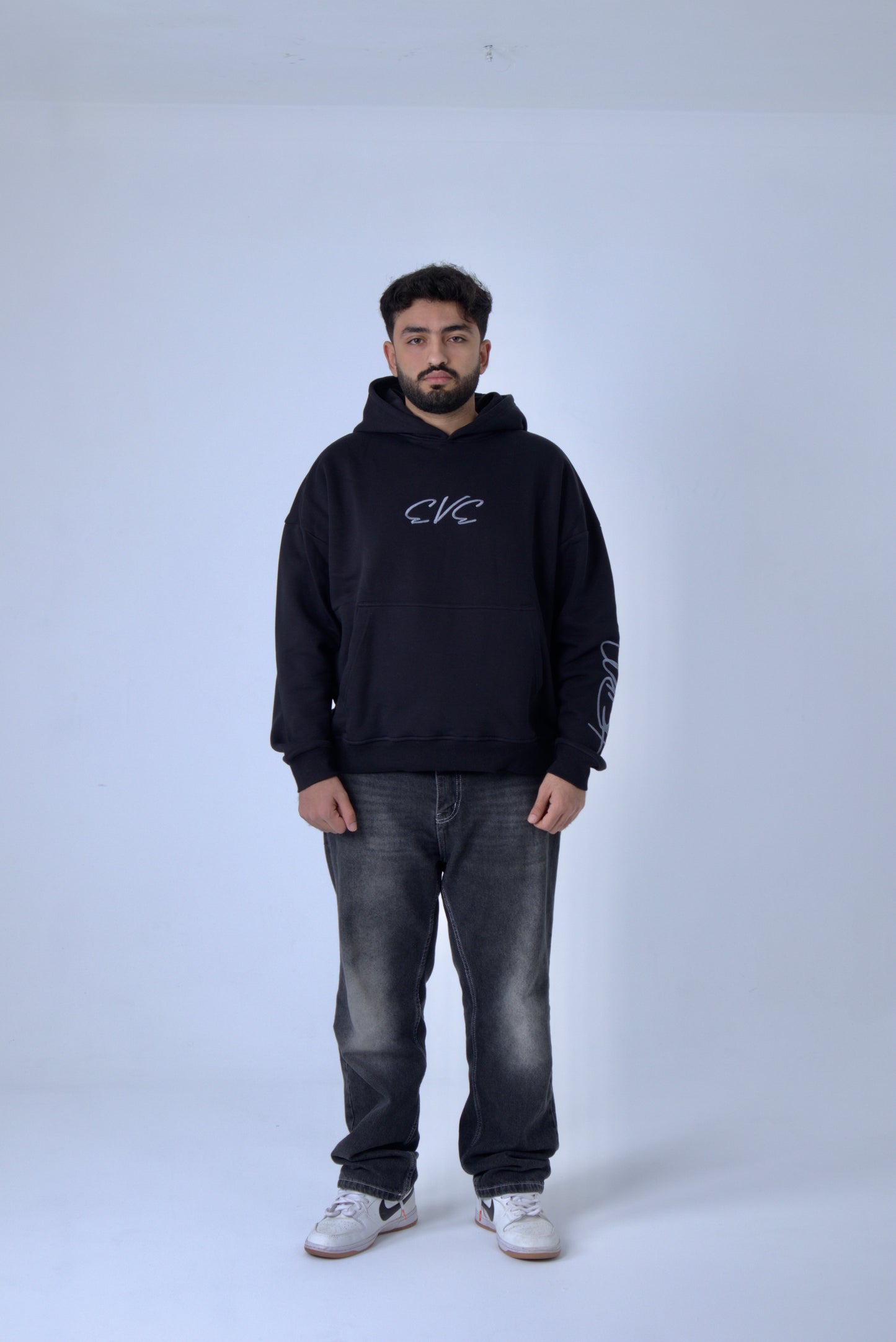 EVE's Grey on Black Hoodie