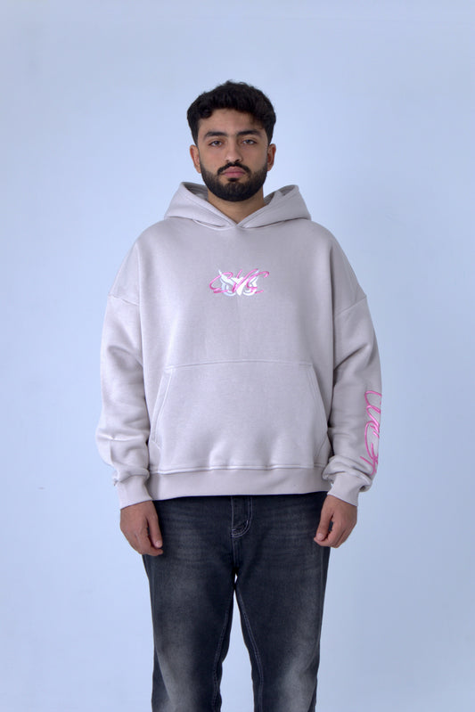 EVE'S Pink On Grey Hoodie