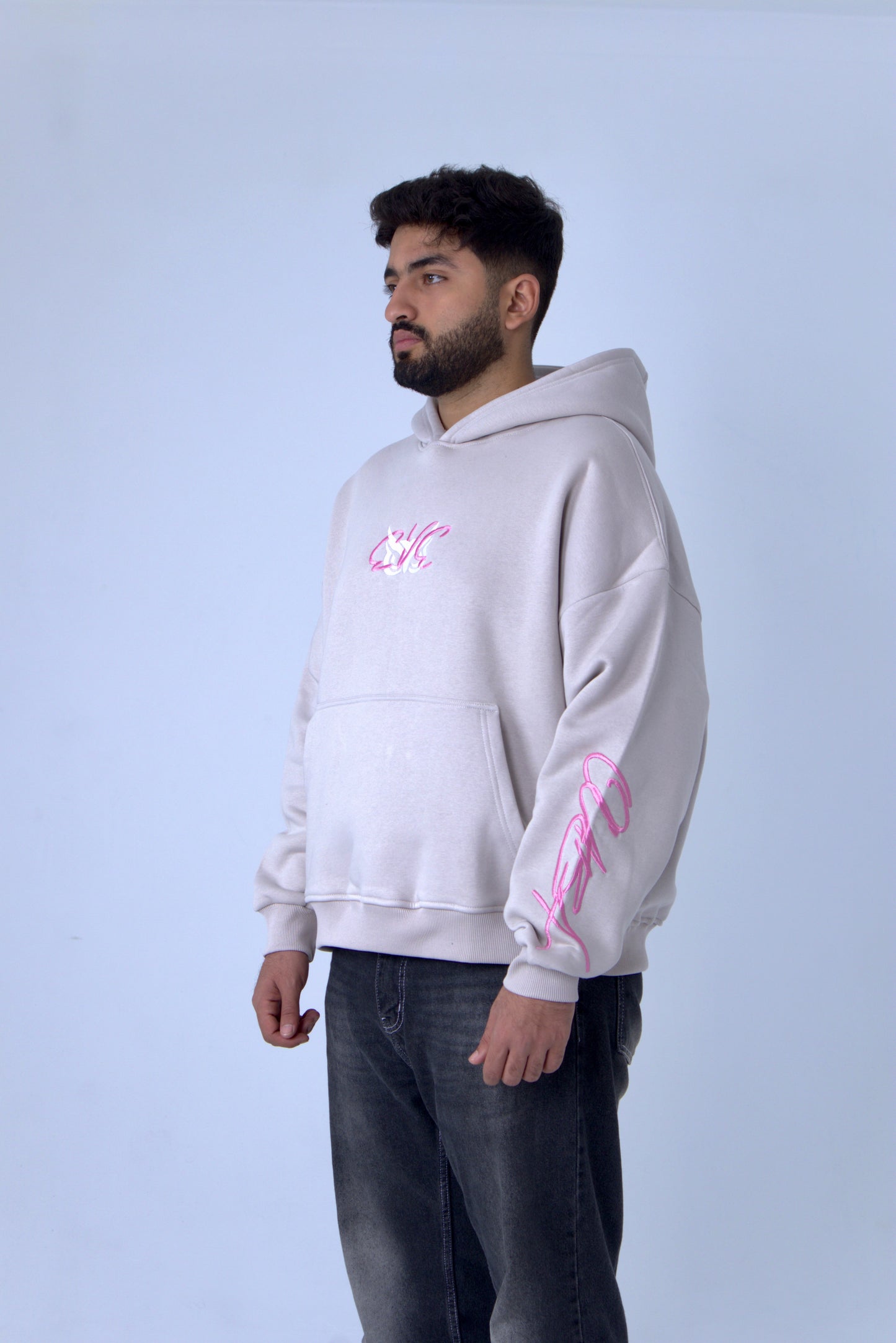 EVE'S Pink On Grey Hoodie