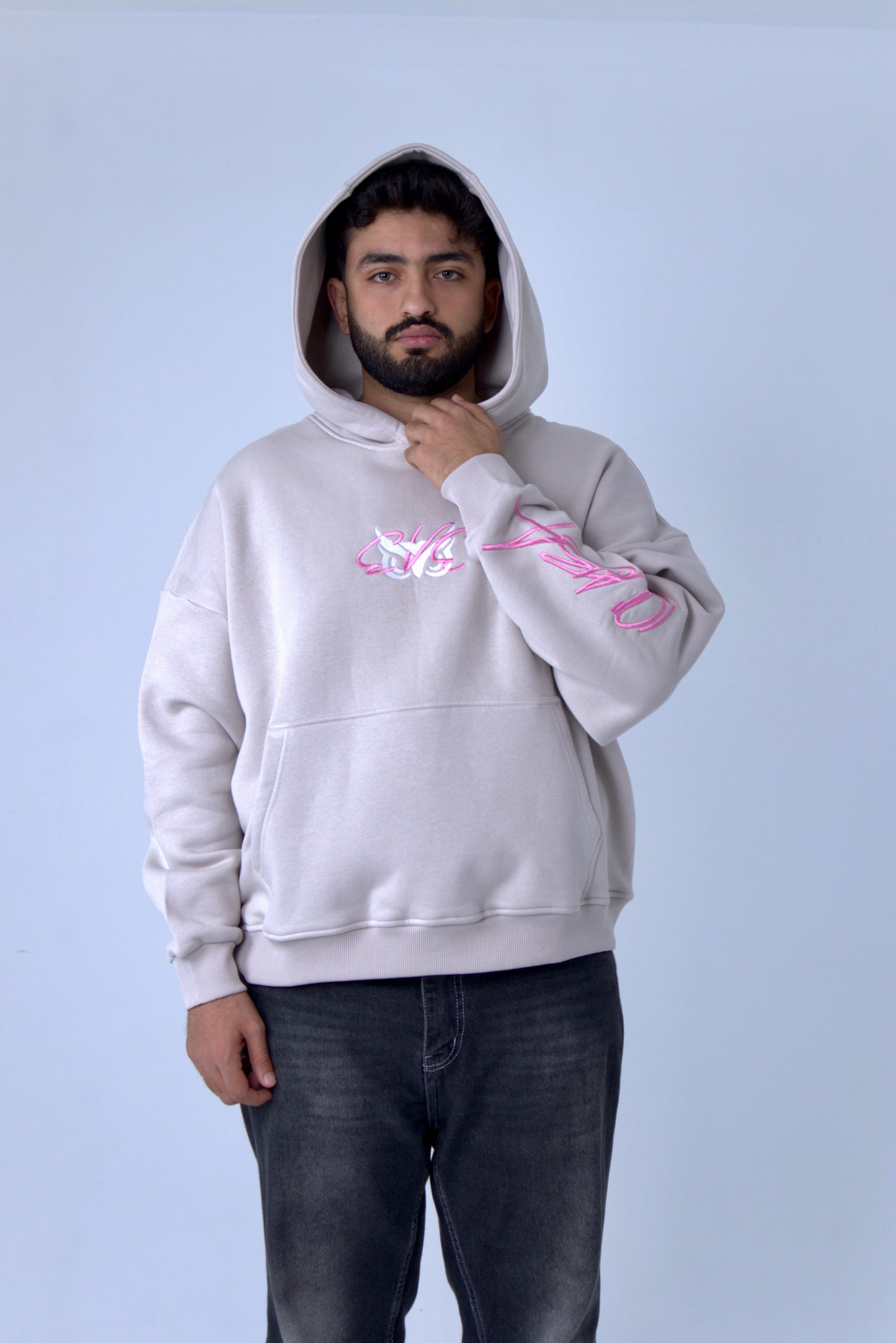EVE'S Pink On Grey Hoodie