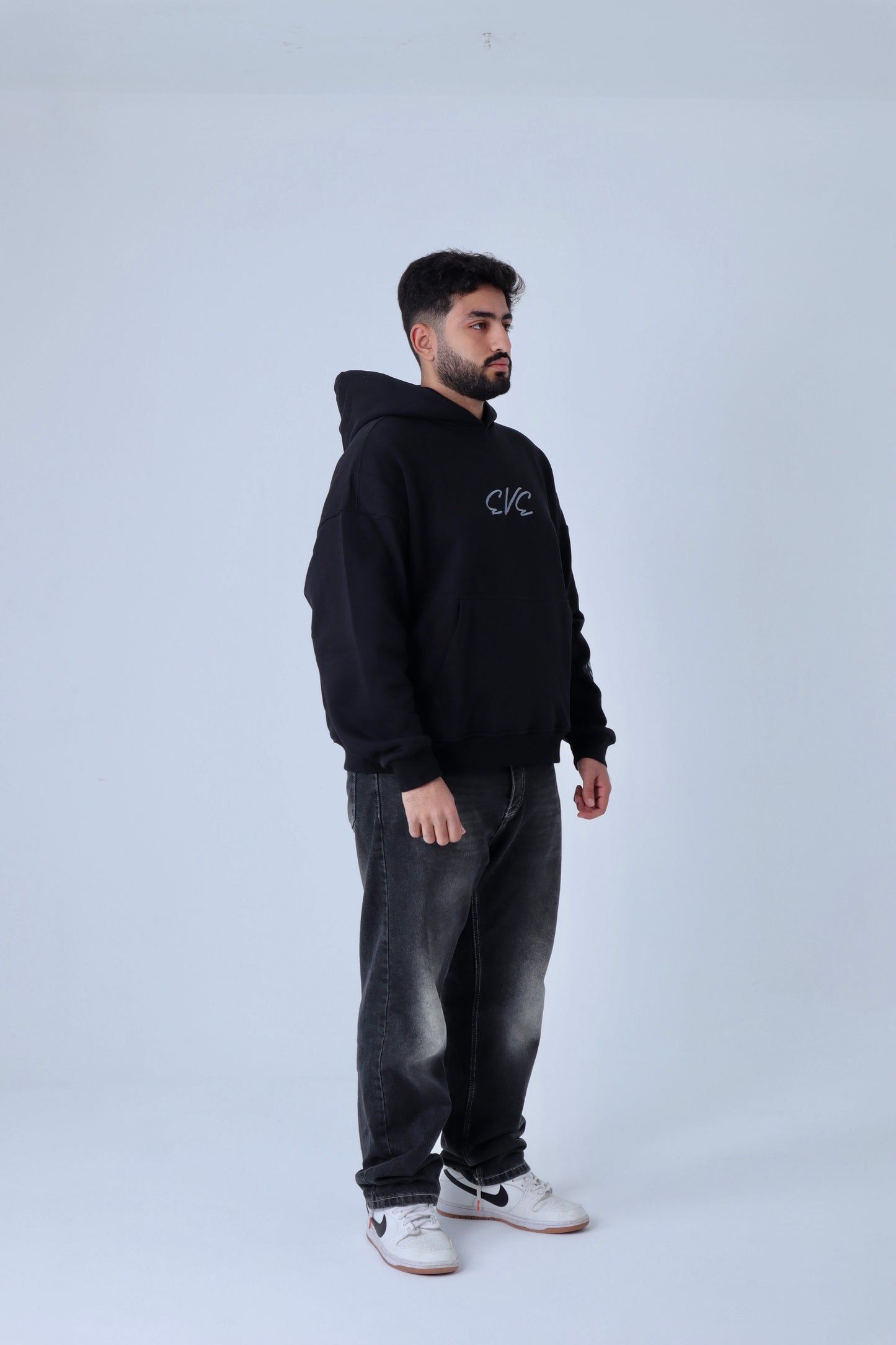 EVE's Grey on Black Hoodie