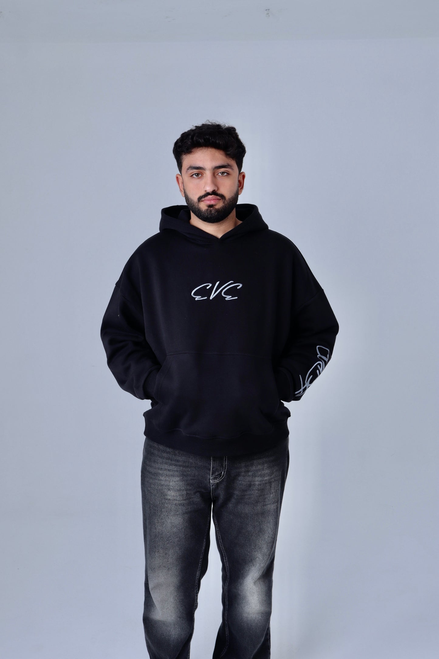 EVE's Grey on Black Hoodie